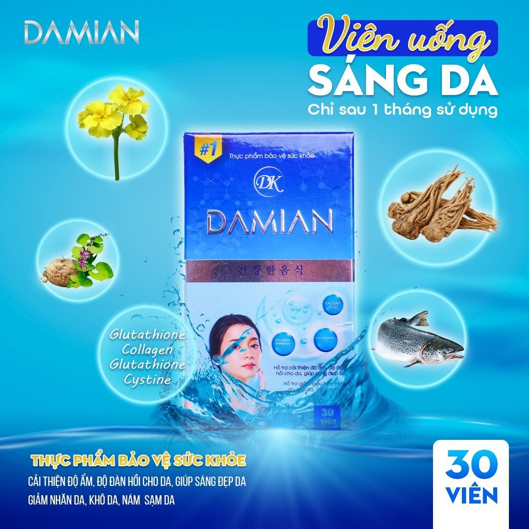 Viên uống trắng sáng da Damian Hàn Quốc