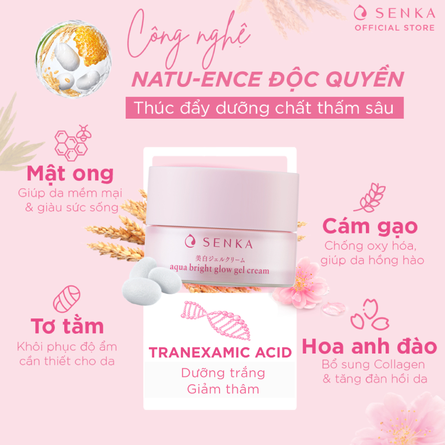 Senka Aqua Bright Glow Gel Cream